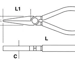 Beta Pince Et Ciseaux 010100096 1010MQ 160 Pince à Mâchoires Rondes