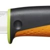 Fiskars Couteau à Lame Fixe 1023619 Couteau à Usage Intensif Avec Aiguiseur (vert)