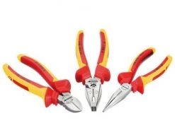 Gedore Pince Et Ciseaux 1550594 VDE S 8003 H Jeu De Pinces VDE Avec Manchon Isolant 3 Pièces