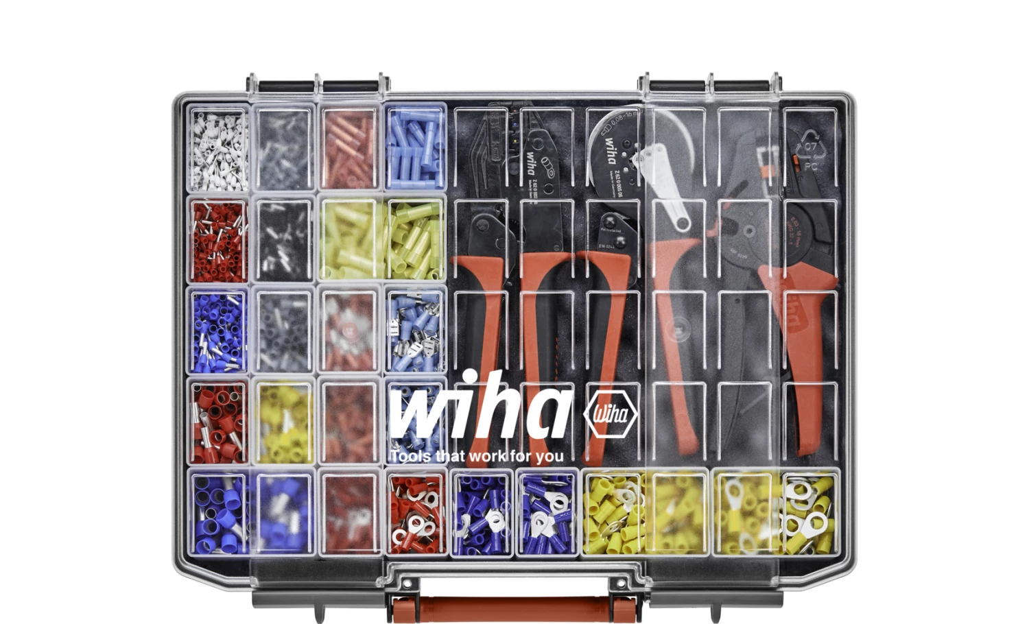 Wiha Pince Et Ciseaux 93001013 Jeu D'outils De Dénudage Et De Sertissage 4 Pièces Avec éléments De Connexion 2 600 Pièces Code Couleur DIN En Boîte D'assortiment 3 Wiha Pince Et Ciseaux 93001013 Jeu D'outils De Dénudage Et De Sertissage 4 Pièces Avec éléments De Connexion 2 600 Pièces Code Couleur DIN En Boîte D'assortiment – Image 3