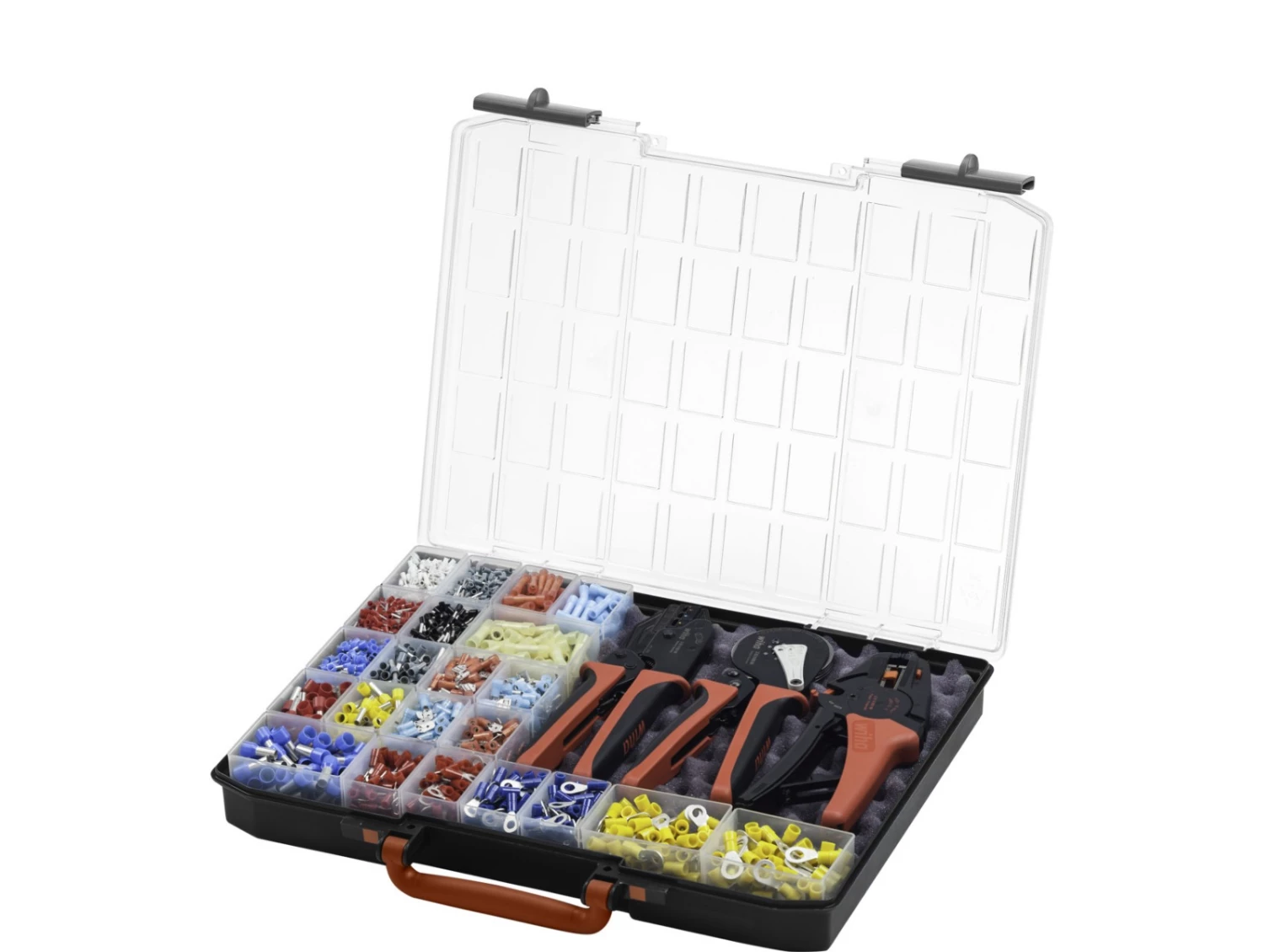 Wiha Pince Et Ciseaux 93001013 Jeu D'outils De Dénudage Et De Sertissage 4 Pièces Avec éléments De Connexion 2 600 Pièces Code Couleur DIN En Boîte D'assortiment 1 Wiha Pince Et Ciseaux 93001013 Jeu D'outils De Dénudage Et De Sertissage 4 Pièces Avec éléments De Connexion 2 600 Pièces Code Couleur DIN En Boîte D'assortiment