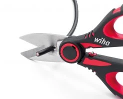 Wiha Pince Et Ciseaux Ciseaux D'électriciens Avec Fonction De Sertissage Sous Blister (41923) 160 Mm