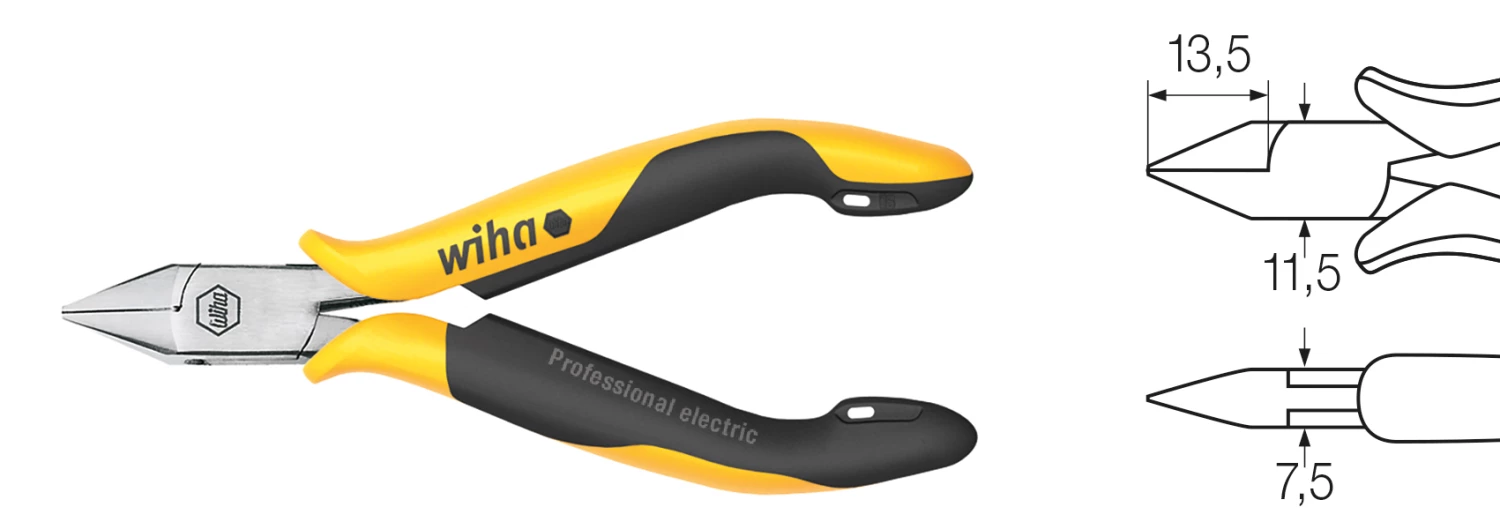 Wiha Pince Et Ciseaux Coupe-fil Professionnel ESD Large, Tête Pointue Et Ressort De Serrage Du Fil Avec Petit Biseau 27446 115 Mm 3 Wiha Pince Et Ciseaux Coupe-fil Professionnel ESD Large, Tête Pointue Et Ressort De Serrage Du Fil Avec Petit Biseau 27446 115 Mm – Image 3