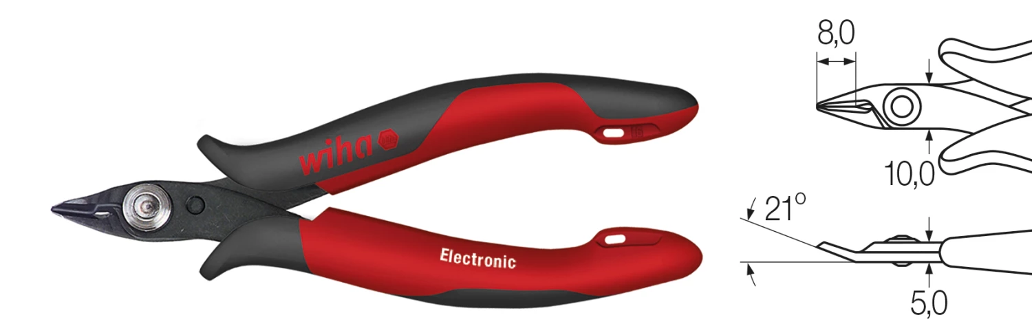 Wiha Pince Et Ciseaux Coupeur Latéral Electronic étroit, Tête Pointue Et Ressort De Serrage Du Fil Sans Biseau 26813 126 Mm 3 Wiha Pince Et Ciseaux Coupeur Latéral Electronic étroit, Tête Pointue Et Ressort De Serrage Du Fil Sans Biseau 26813 126 Mm – Image 3