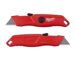 Milwaukee Accessoires Couteau à Lame Rétractable Cutter Sécurité Auto-rétractable