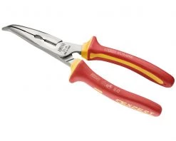 Facom Expert Pince Et Ciseaux E050411 Pince Avec Mâchoires Hémisphériques Coudées à 40° - Isolation Jusqu'à 1000V 160 Mm - VDE
