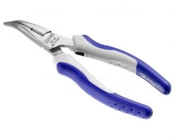 Facom Expert Pince Et Ciseaux E080409 Pince à Long Bec Avec Mâchoires Hémisphériques Coudées à 40° - 160 Mm