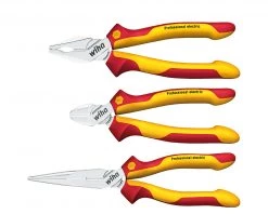 Wiha Pince Et Ciseaux Jeu De Pinces Professionnelles électriques Combinées, Pointe, Coupeur Latéral 3 Pièces (26852)