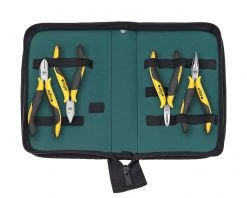 Wiha Pince Et Ciseaux Kit De Pinces Professionnelles ESD Latérales, Biseautées Et Pointues 4 Pièces (33507)